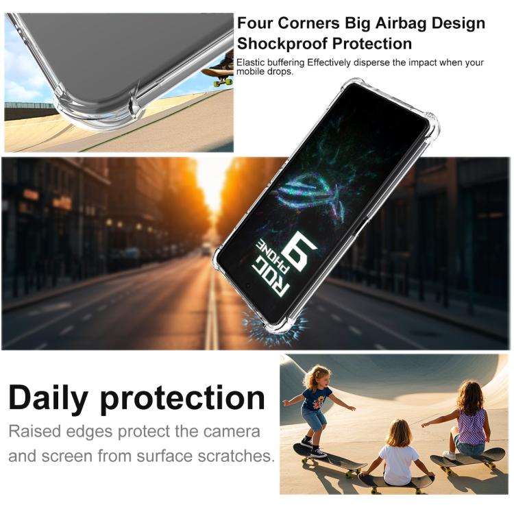 For Asus ROG Phone 9/ROG Phone 9 Pro imak Magnetic Shockproof Airbag TPU Phone Case - Transparent