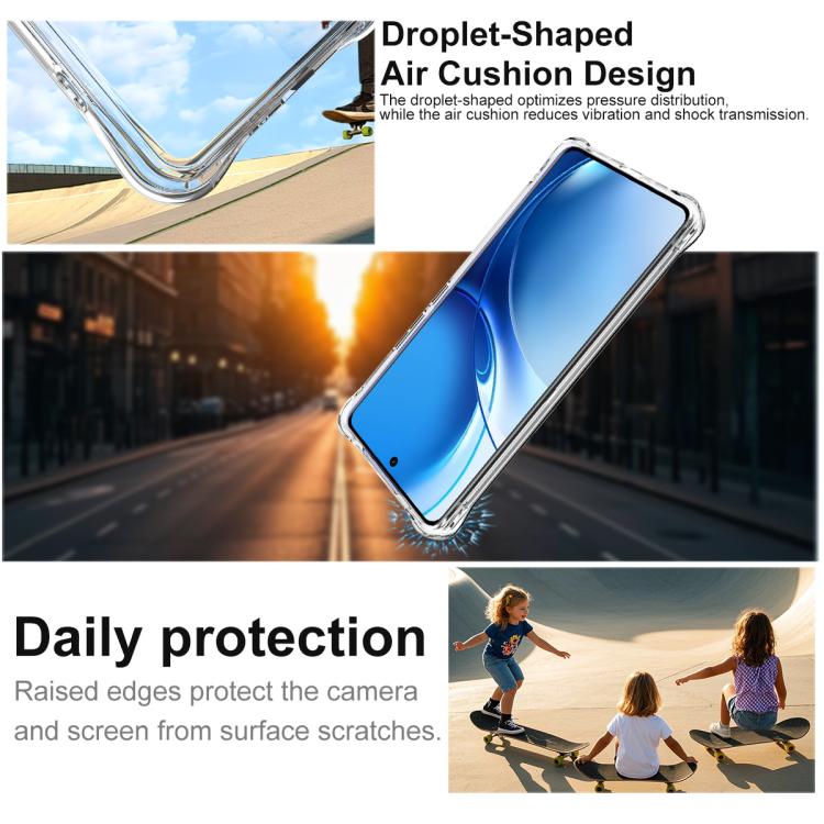 For Realme P4 Power 5G imak Magnetic Shockproof Airbag TPU Phone Case - Transparent