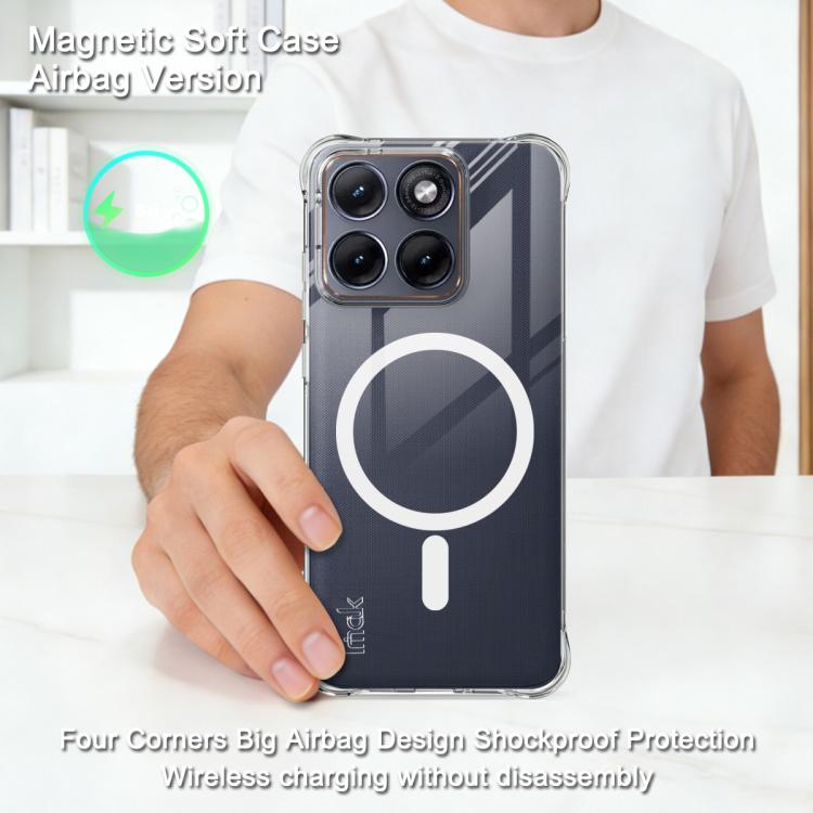 For Motorola Edge 70 Fusion 5G imak Magnetic Shockproof Airbag TPU Phone Case - Transparent