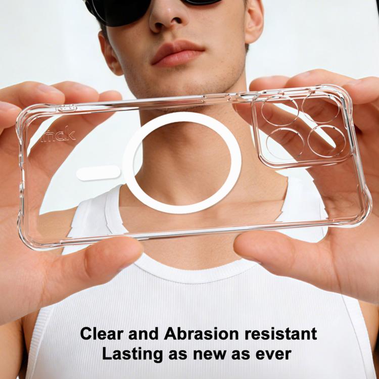 For Motorola Edge 70 Fusion 5G imak Magnetic Shockproof Airbag TPU Phone Case - Transparent