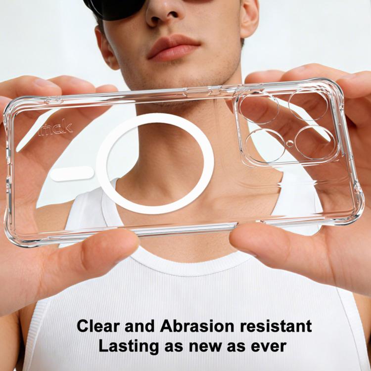 For Motorola Edge 70 Ultra 5G imak Magnetic Shockproof Airbag TPU Phone Case - Transparent