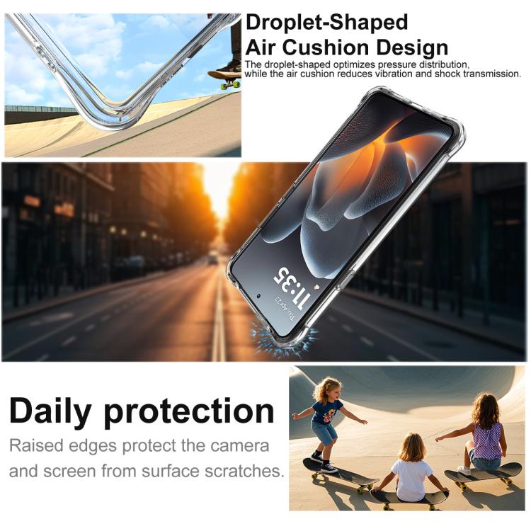 For Motorola Edge 70 Ultra 5G imak Magnetic Shockproof Airbag TPU Phone Case - Transparent