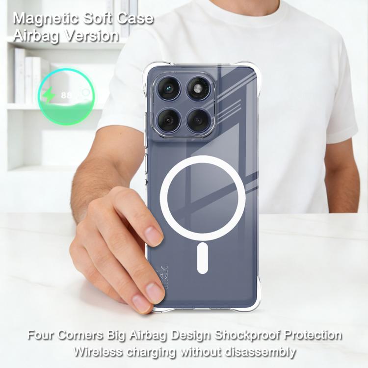 For Motorola Edge 60/60 Fusion imak Magnetic Shockproof Airbag TPU Phone Case - Transparent