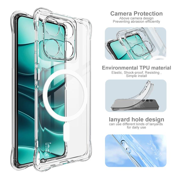 For Motorola Edge 60/60 Fusion imak Magnetic Shockproof Airbag TPU Phone Case - Transparent