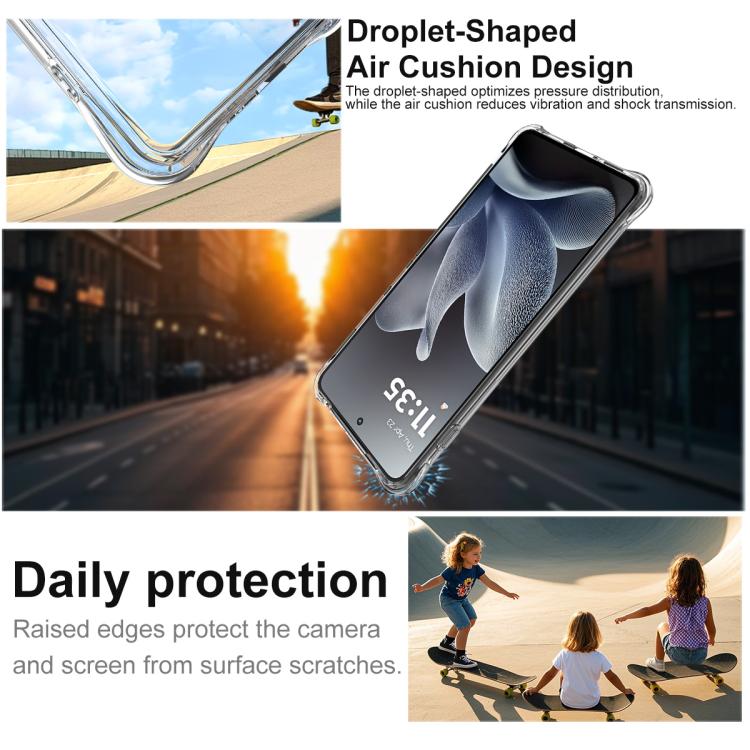 For Motorola Edge 70 5G imak Magnetic Shockproof Airbag TPU Phone Case - Transparent