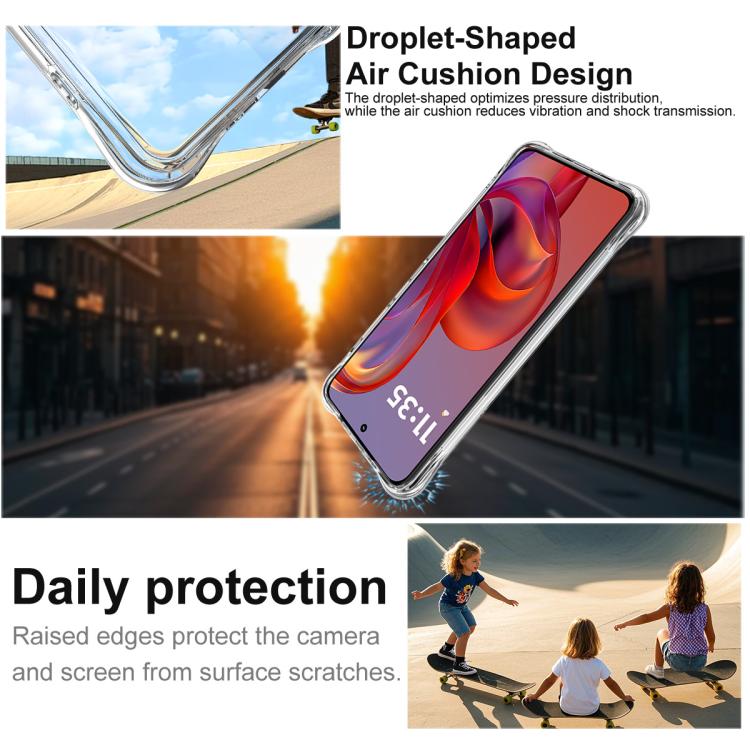 For Motorola Moto S50 5G imak Magnetic Shockproof Airbag TPU Phone Case - Transparent