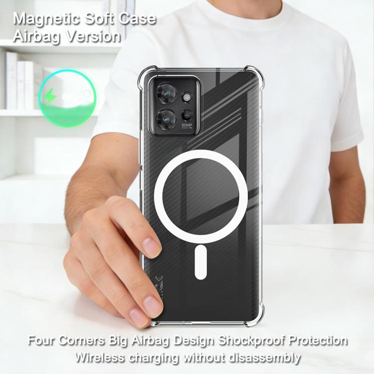 For Motorola ThinkPhone imak Magnetic Shockproof Airbag TPU Phone Case - Transparent
