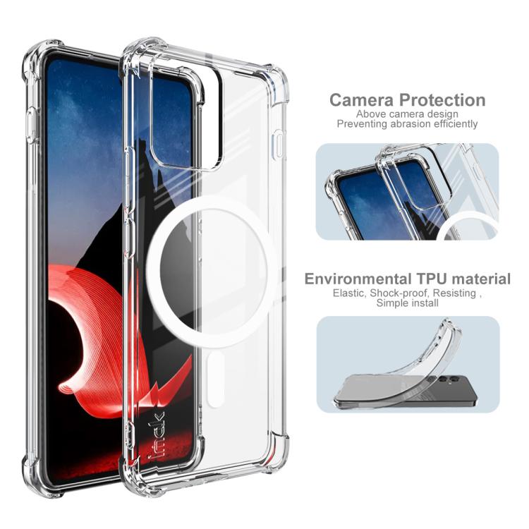 For Motorola ThinkPhone imak Magnetic Shockproof Airbag TPU Phone Case - Transparent