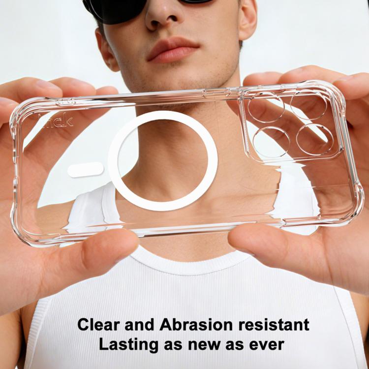 For Motorola Edge 5G 2026 imak Magnetic Shockproof Airbag TPU Phone Case - Transparent