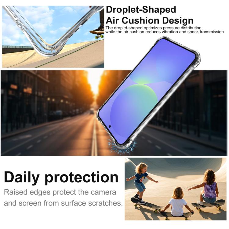 For Samsung Galaxy A57 5G imak Magnetic Shockproof Airbag TPU Phone Case - Transparent