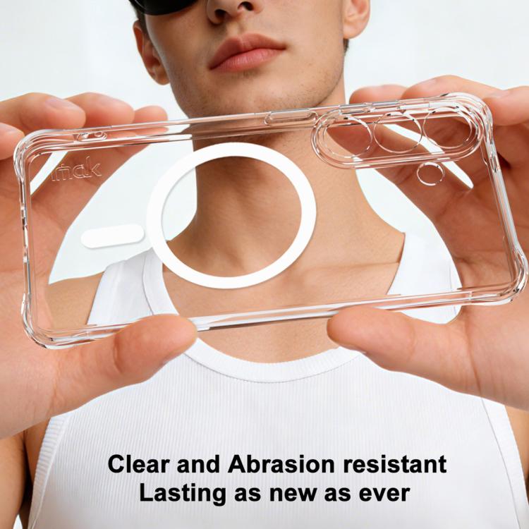 For Samsung Galaxy S26 5G imak Magnetic Shockproof Airbag TPU Phone Case - Transparent