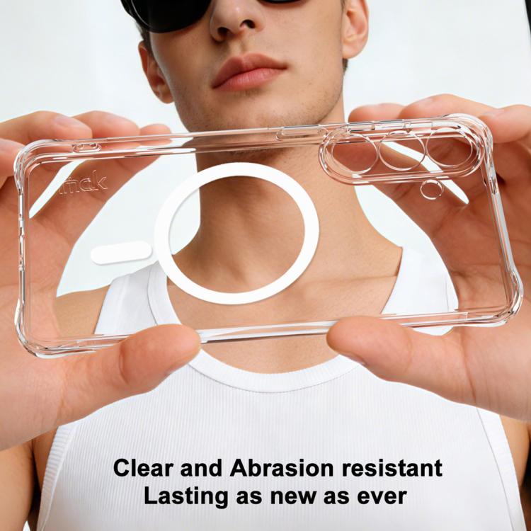 For Samsung Galaxy S26+ 5G imak Magnetic Shockproof Airbag TPU Phone Case - Transparent