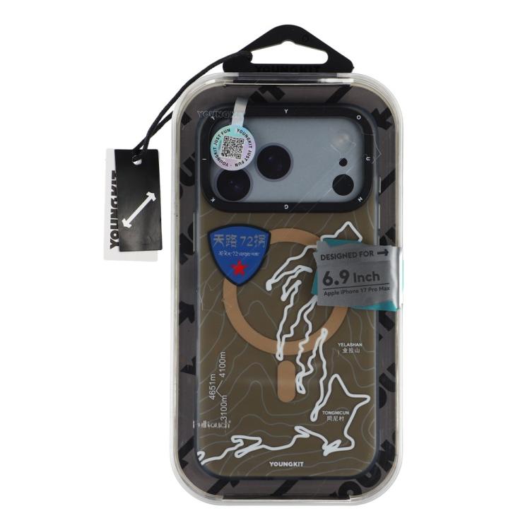 For iPhone 17 Pro Max YOUNGKIT Highway Trajectory Series Magnetic TPU PC Hybrid Phone Case