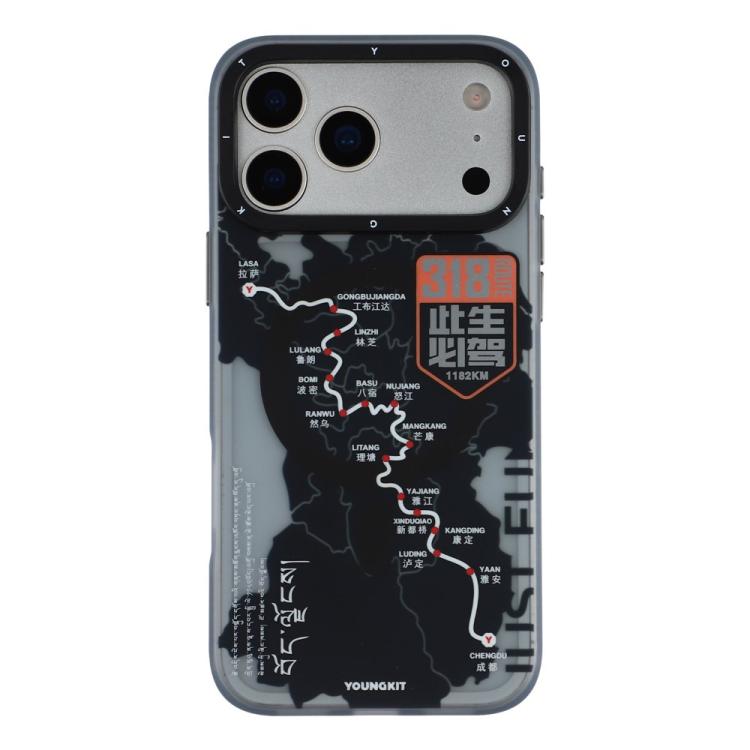For iPhone 17 Pro YOUNGKIT Highway Trajectory Series Magnetic TPU PC Hybrid Phone Case