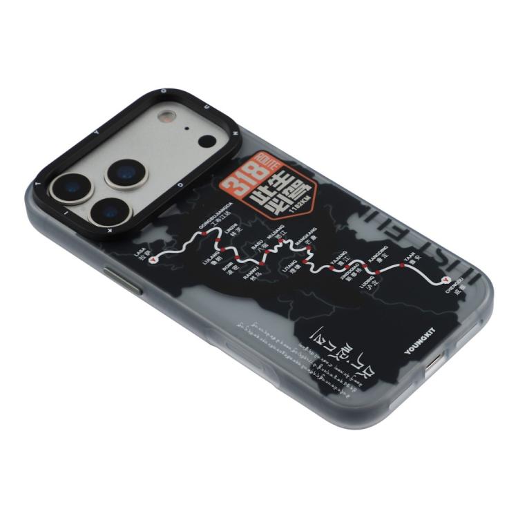 For iPhone 17 Pro YOUNGKIT Highway Trajectory Series Magnetic TPU PC Hybrid Phone Case
