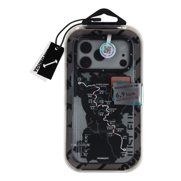 For iPhone 17 Pro YOUNGKIT Highway Trajectory Series Magnetic TPU PC Hybrid Phone Case