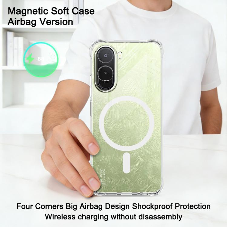 For Redmi A7 Pro 171mm/Poco C85x 5G imak Magnetic Shockproof Airbag TPU Phone Case - Transparent