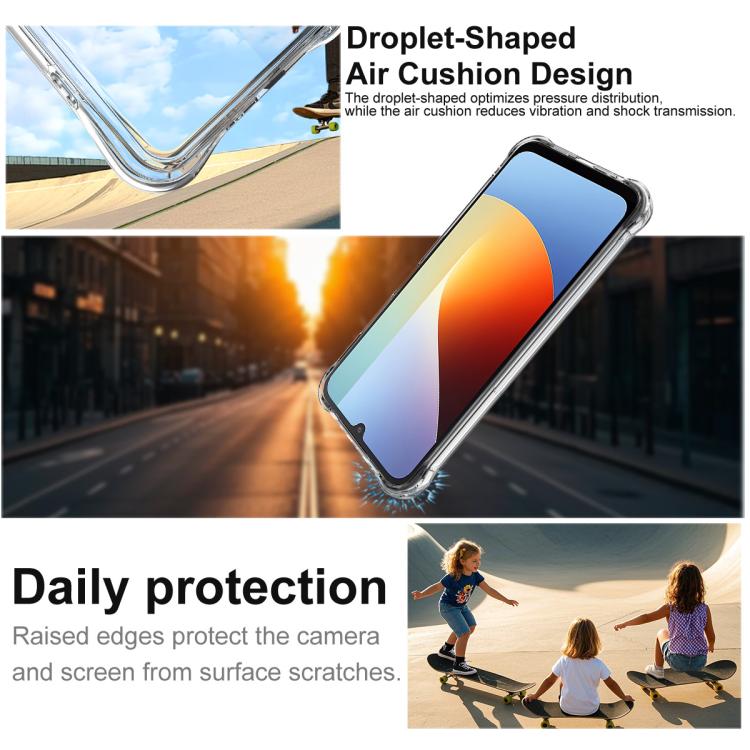 For Redmi A7 Pro 171mm/Poco C85x 5G imak Magnetic Shockproof Airbag TPU Phone Case - Transparent