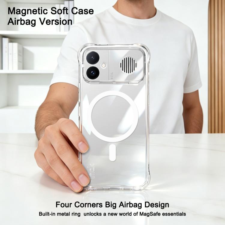 For Redmi K90 Max imak Magnetic Shockproof Airbag TPU Phone Case - Transparent