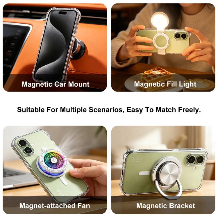 For Redmi K90 Max imak Magnetic Shockproof Airbag TPU Phone Case - Transparent