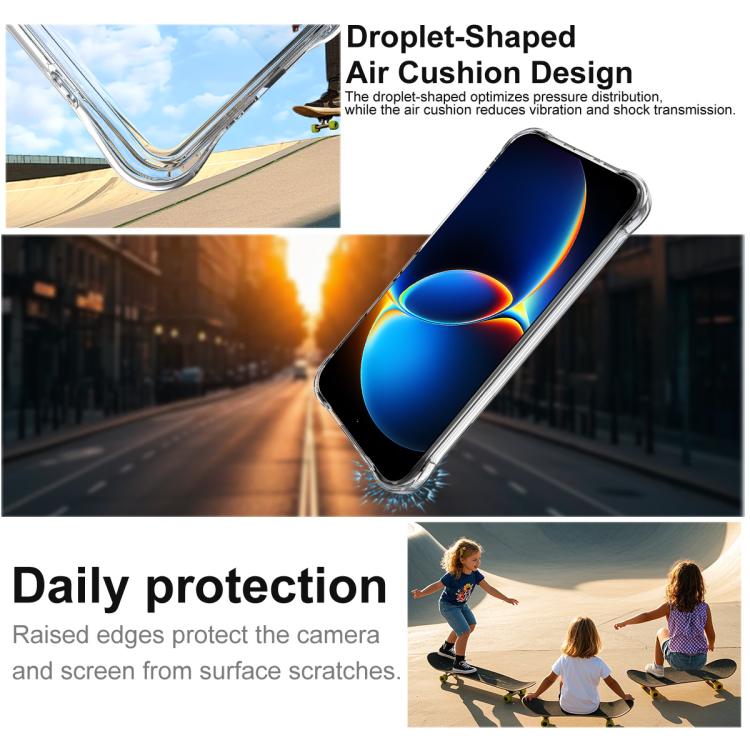 For Redmi K90 Max imak Magnetic Shockproof Airbag TPU Phone Case - Transparent