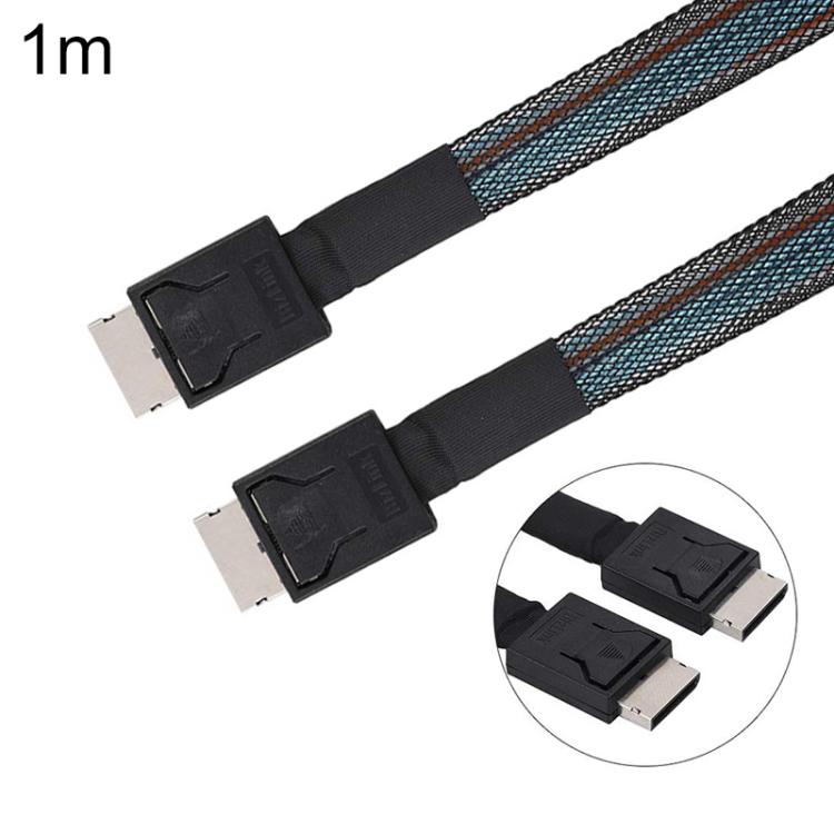 WG172 Oculink SFF-8611 to SFF-8611 PCIE4.0 MINISAS Cable, Length:1m