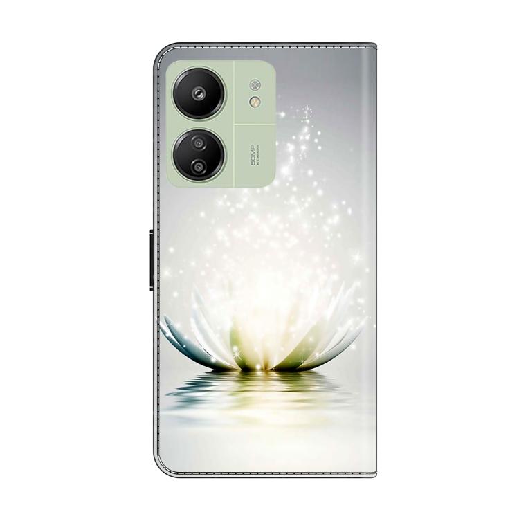 For Redmi 13C 5G / 4G Crystal-Like Painted Vegan Leather Phone Case