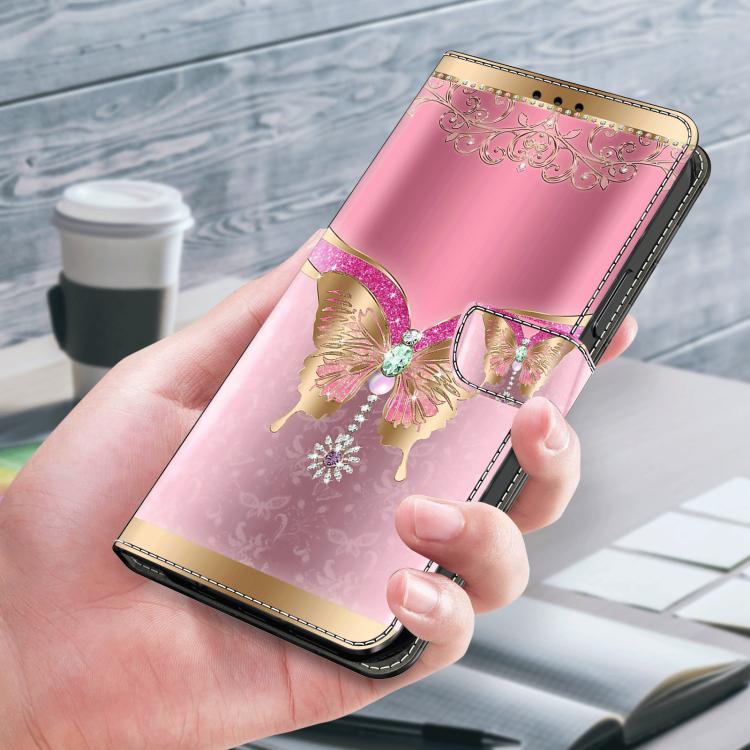 For Redmi 13C 5G / 4G Crystal-Like Painted Vegan Leather Phone Case