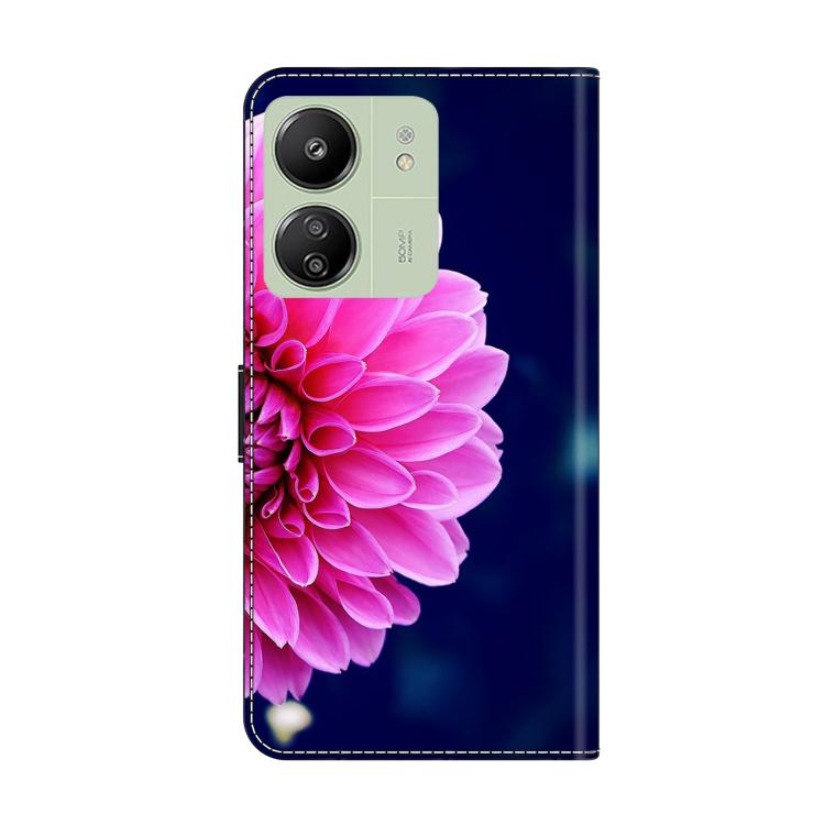 For Redmi 13C 5G / 4G Crystal-Like Painted Vegan Leather Phone Case