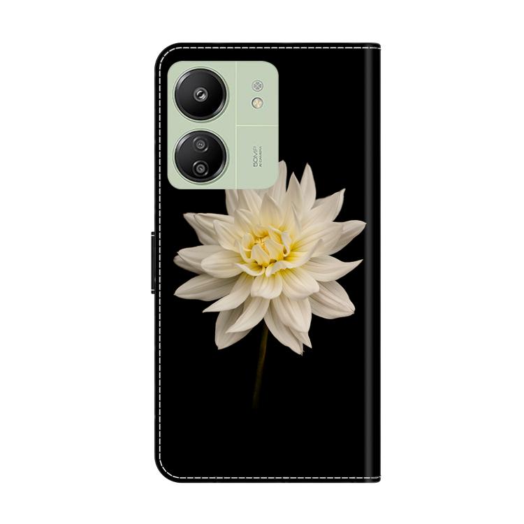 For Redmi 13C 5G / 4G Crystal-Like Painted Vegan Leather Phone Case