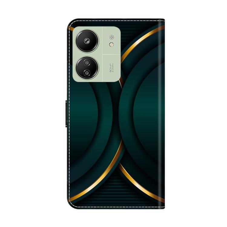 For Redmi 13C 5G / 4G Crystal-Like Painted Vegan Leather Phone Case