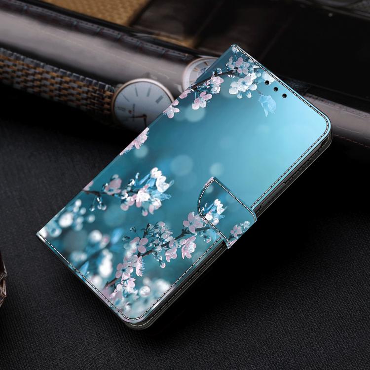 For Redmi 13C 5G / 4G Crystal-Like Painted Vegan Leather Phone Case