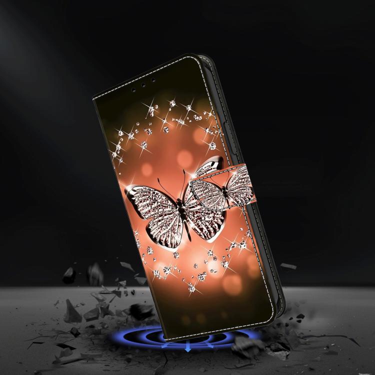 For Redmi 13C 5G / 4G Crystal-Like Painted Vegan Leather Phone Case