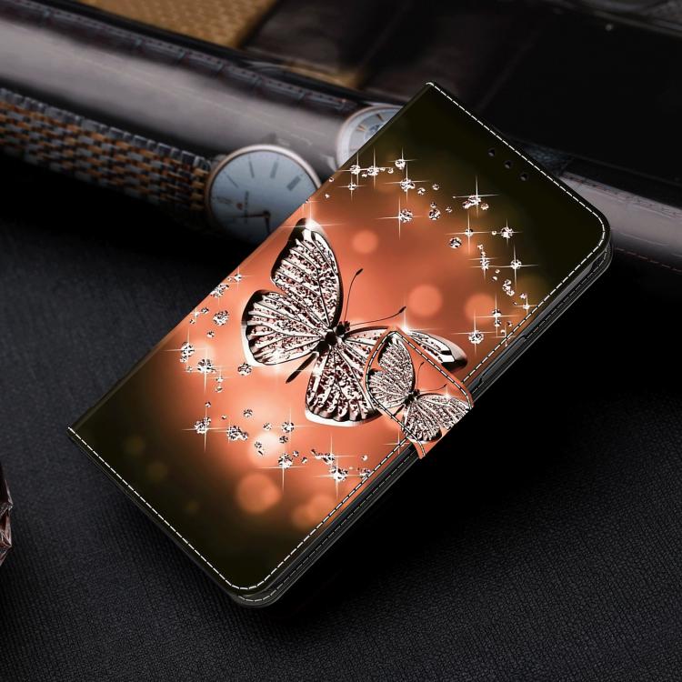 For Redmi 13C 5G / 4G Crystal-Like Painted Vegan Leather Phone Case