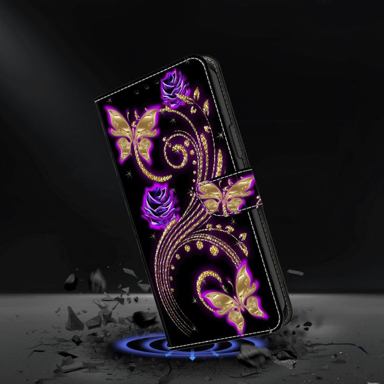 For Redmi 13C 5G / 4G Crystal-Like Painted Vegan Leather Phone Case