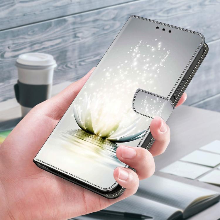 For Redmi Note 14 Pro 4G / 5G Crystal-Like Painted Vegan Leather Phone Case