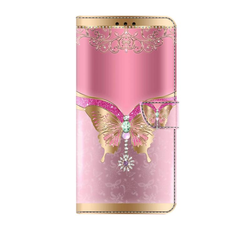 For Redmi Note 14 Pro 4G / 5G Crystal-Like Painted Vegan Leather Phone Case