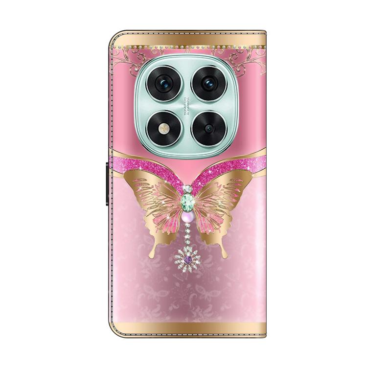 For Redmi Note 14 Pro 4G / 5G Crystal-Like Painted Vegan Leather Phone Case