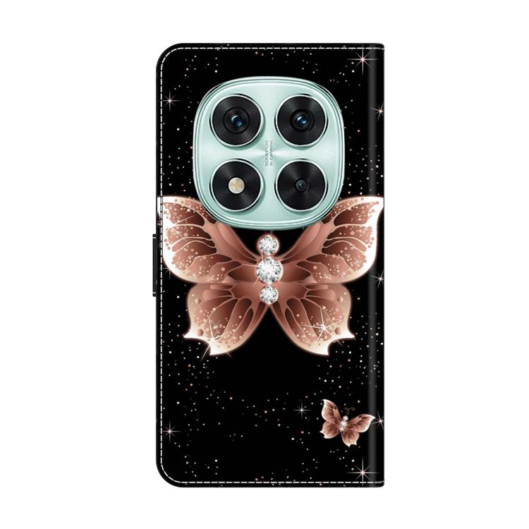 For Redmi Note 14 Pro 4G / 5G Crystal-Like Painted Vegan Leather Phone Case