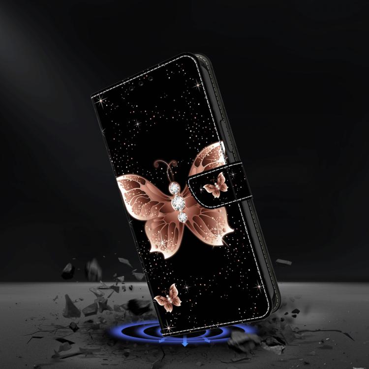 For Redmi Note 14 Pro 4G / 5G Crystal-Like Painted Vegan Leather Phone Case