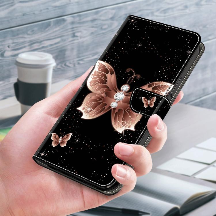 For Redmi Note 14 Pro 4G / 5G Crystal-Like Painted Vegan Leather Phone Case