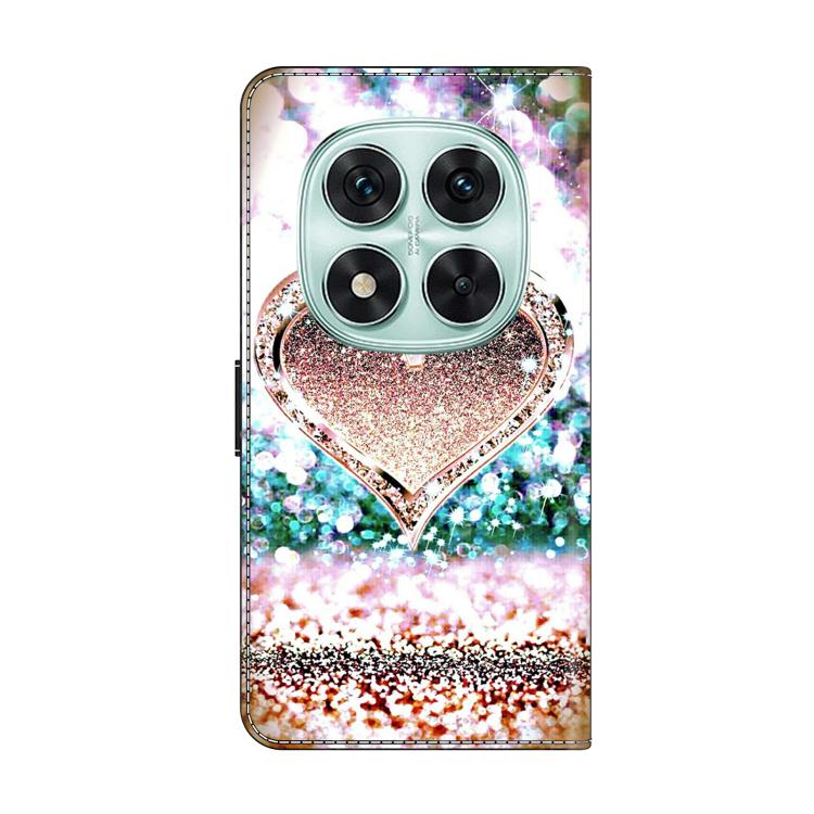For Redmi Note 14 Pro 4G / 5G Crystal-Like Painted Vegan Leather Phone Case