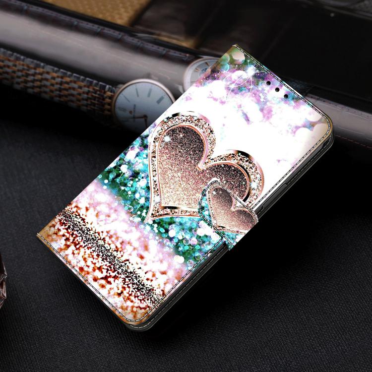 For Redmi Note 14 Pro 4G / 5G Crystal-Like Painted Vegan Leather Phone Case