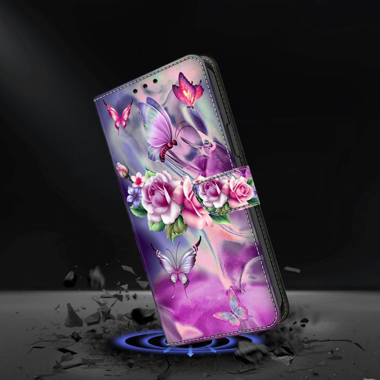 For Redmi Note 14 Pro 4G / 5G Crystal-Like Painted Vegan Leather Phone Case