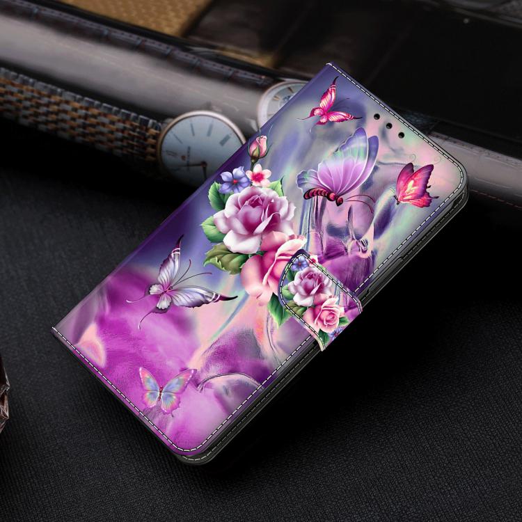 For Redmi Note 14 Pro 4G / 5G Crystal-Like Painted Vegan Leather Phone Case