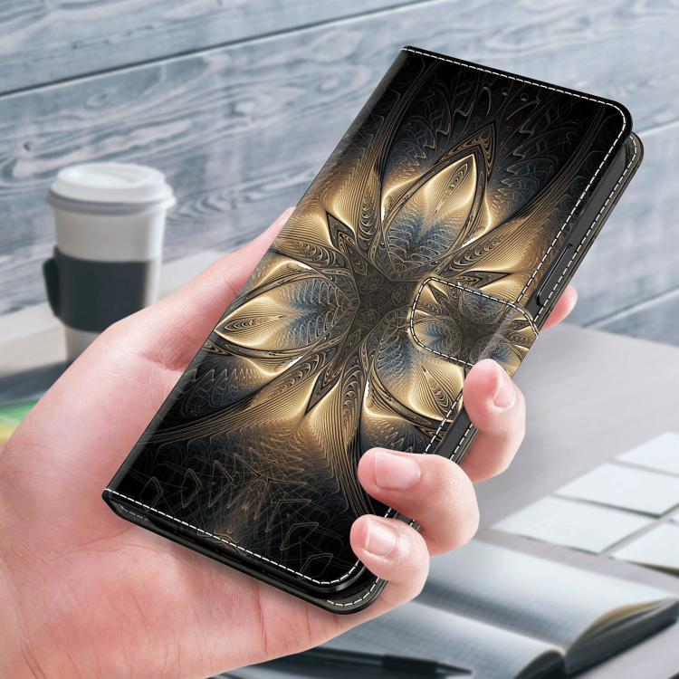 For Redmi Note 14 Pro 4G / 5G Crystal-Like Painted Vegan Leather Phone Case