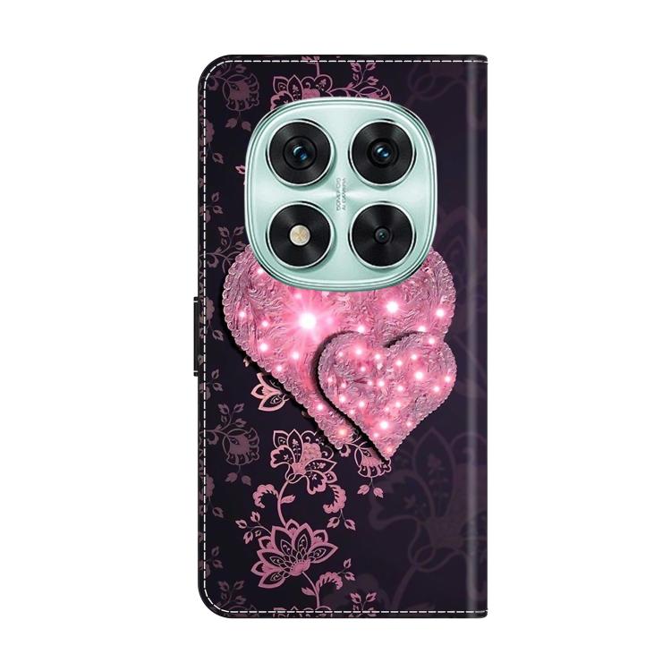 For Redmi Note 14 Pro 4G / 5G Crystal-Like Painted Vegan Leather Phone Case