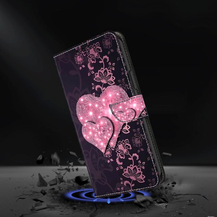 For Redmi Note 14 Pro 4G / 5G Crystal-Like Painted Vegan Leather Phone Case