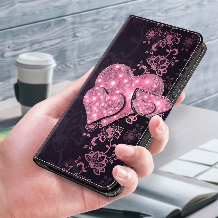 For Redmi Note 14 Pro 4G / 5G Crystal-Like Painted Vegan Leather Phone Case