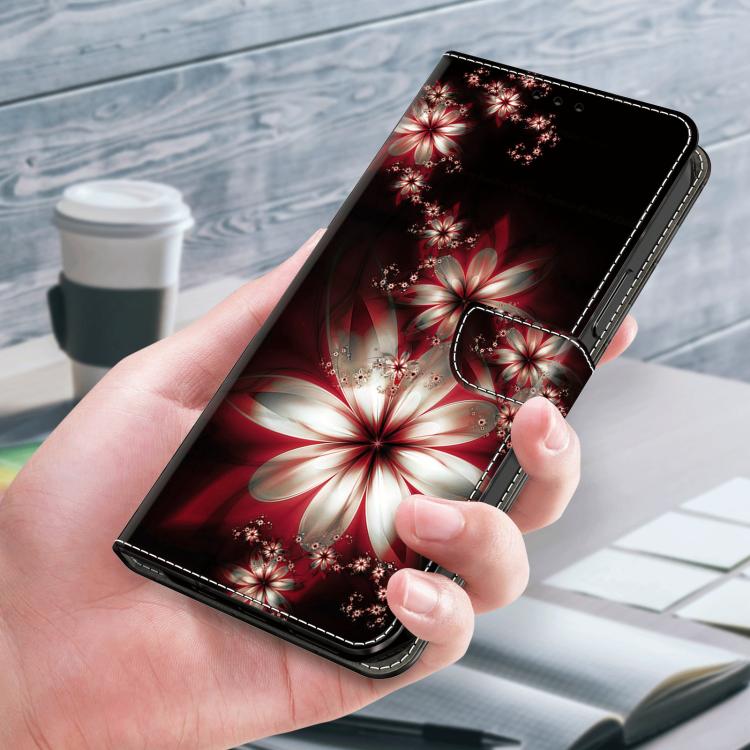 For Redmi Note 14 Pro 4G / 5G Crystal-Like Painted Vegan Leather Phone Case